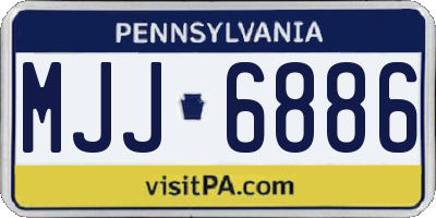PA license plate MJJ6886