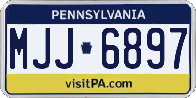 PA license plate MJJ6897