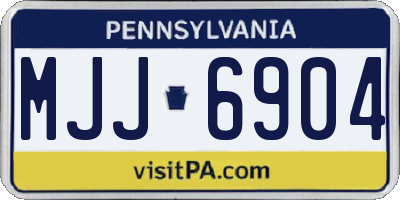 PA license plate MJJ6904