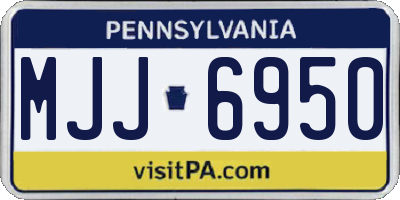 PA license plate MJJ6950