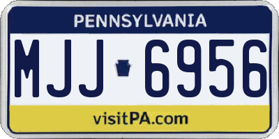 PA license plate MJJ6956