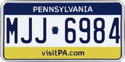 PA license plate MJJ6984