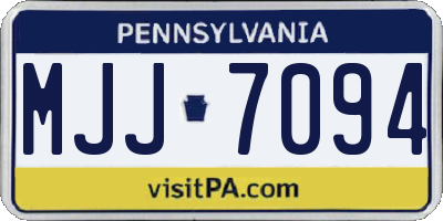PA license plate MJJ7094