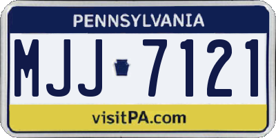 PA license plate MJJ7121