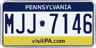 PA license plate MJJ7146