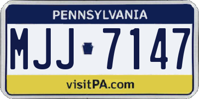 PA license plate MJJ7147