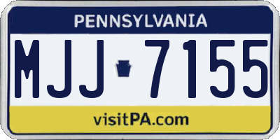 PA license plate MJJ7155