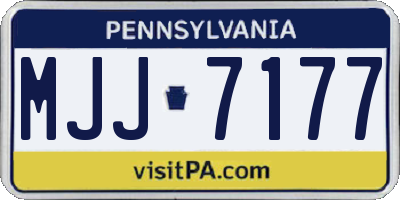 PA license plate MJJ7177