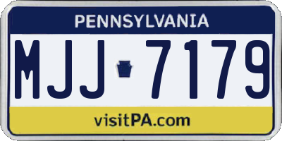 PA license plate MJJ7179