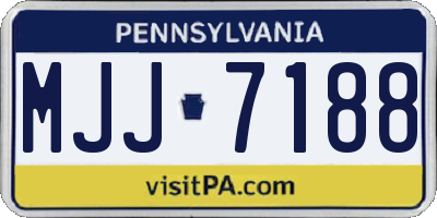 PA license plate MJJ7188