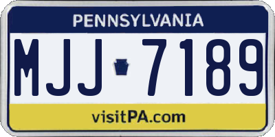 PA license plate MJJ7189