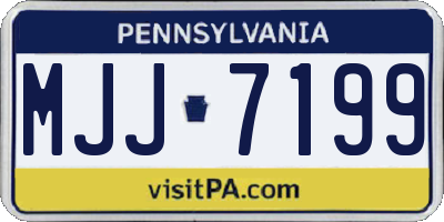 PA license plate MJJ7199