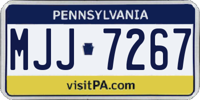 PA license plate MJJ7267