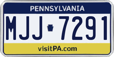 PA license plate MJJ7291