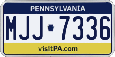 PA license plate MJJ7336