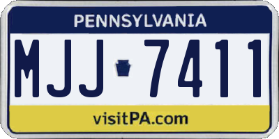 PA license plate MJJ7411