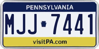 PA license plate MJJ7441