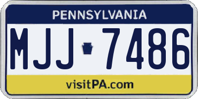 PA license plate MJJ7486