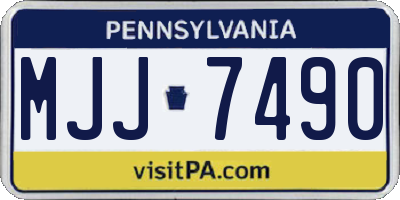 PA license plate MJJ7490