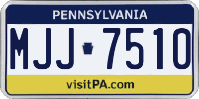 PA license plate MJJ7510