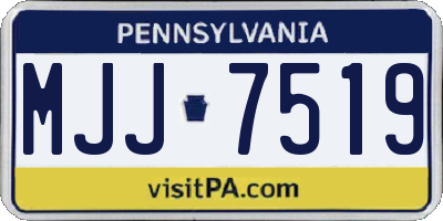 PA license plate MJJ7519