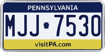 PA license plate MJJ7530