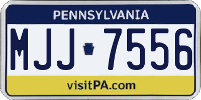 PA license plate MJJ7556