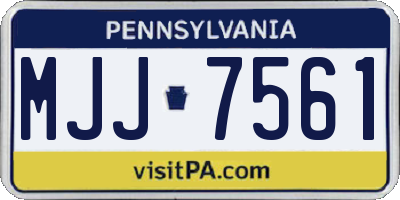PA license plate MJJ7561