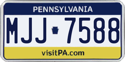 PA license plate MJJ7588