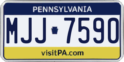 PA license plate MJJ7590