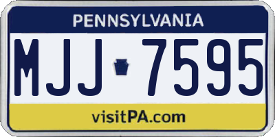 PA license plate MJJ7595