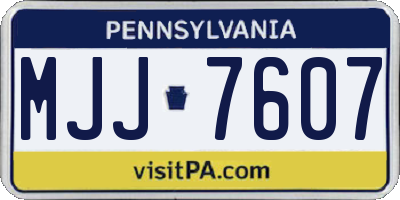 PA license plate MJJ7607