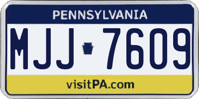 PA license plate MJJ7609