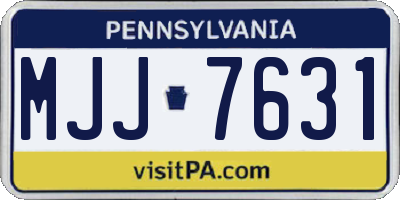 PA license plate MJJ7631