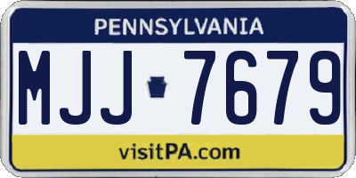 PA license plate MJJ7679