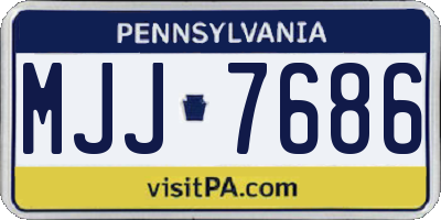 PA license plate MJJ7686