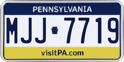 PA license plate MJJ7719