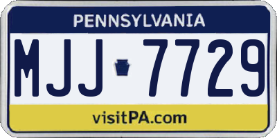 PA license plate MJJ7729