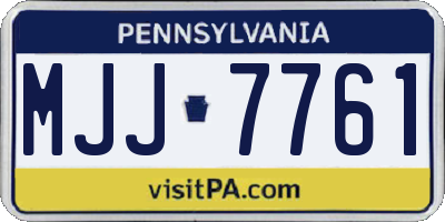 PA license plate MJJ7761