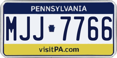 PA license plate MJJ7766