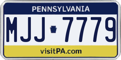 PA license plate MJJ7779