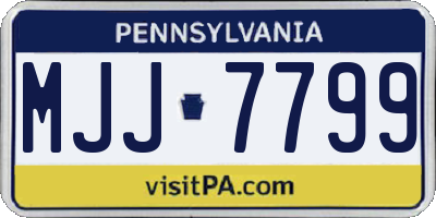 PA license plate MJJ7799