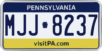PA license plate MJJ8237