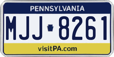 PA license plate MJJ8261