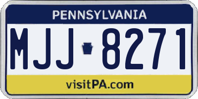 PA license plate MJJ8271