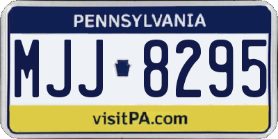 PA license plate MJJ8295