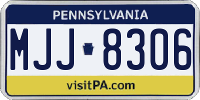 PA license plate MJJ8306