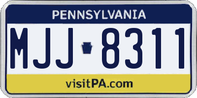 PA license plate MJJ8311
