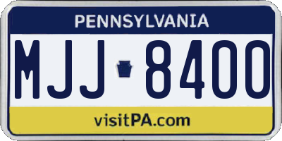 PA license plate MJJ8400