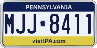 PA license plate MJJ8411